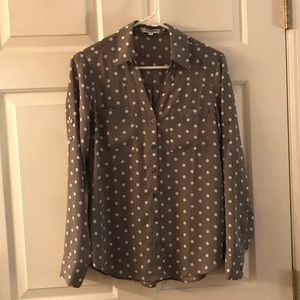 Express Tops - Polka dot button down shirt Express Tops - Polka dot button down shirt